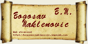 Bogosav Maklenović vizit kartica